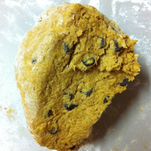 Scone dough, pumpkin, chocolate chip