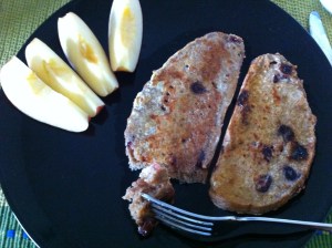 french toast, apples, breakfast