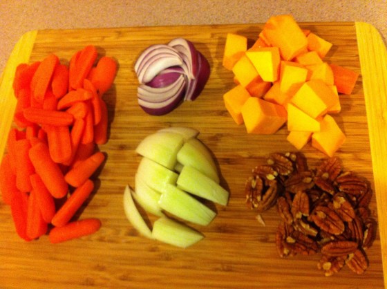 main ingredients for roasted vegetables
