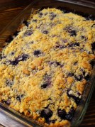Finished pan blueberry bars 