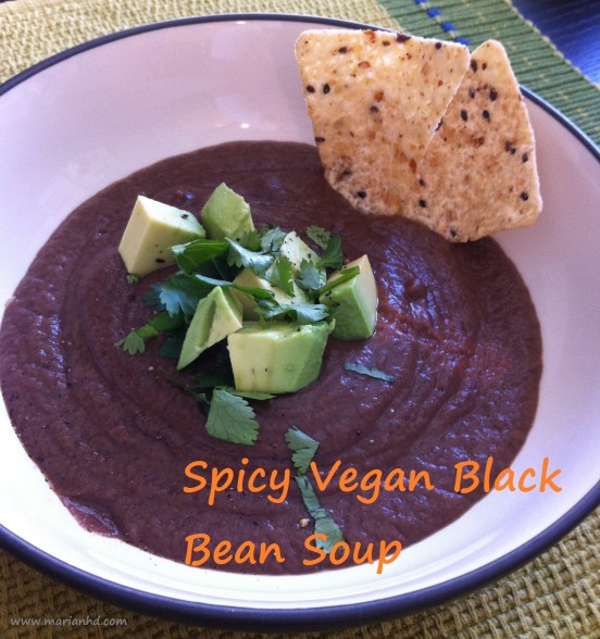 Spicy Vegan Black Bean Soup