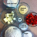 Strawberry scone ingredients
