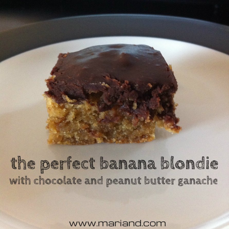 the perfect banana blondie, for the love of food, marianhd
