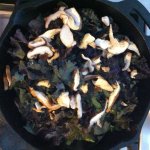 For the Love of Food, marianhd.com, kale and mushrooms