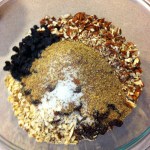 Dry ingredients for granola bars