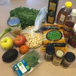 ingredients, salad, edamama, chickpeas, kale, cashews, for the love of food, recipe, healthy